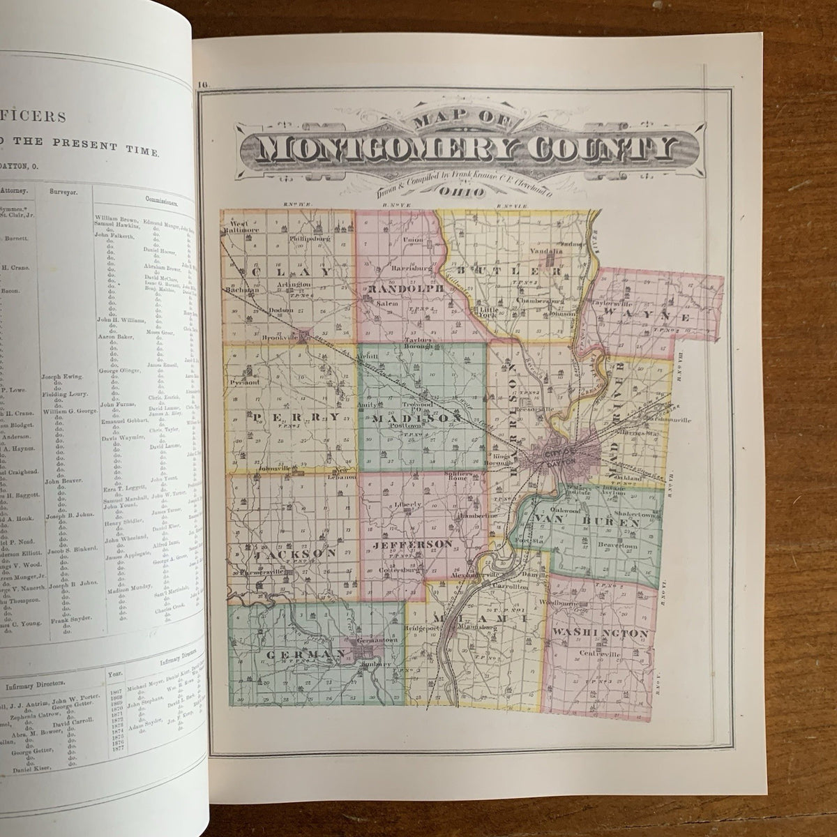 1875 Combination Atlas Map of Montgomery County, Ohio