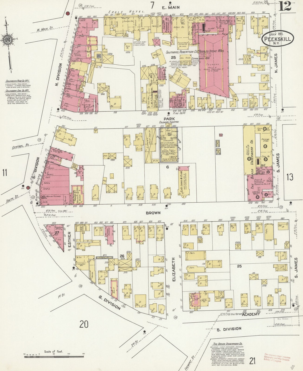1911 Fire Insurance Maps and Atlas of Peekskill, Verplanck & Buchanan, New York
