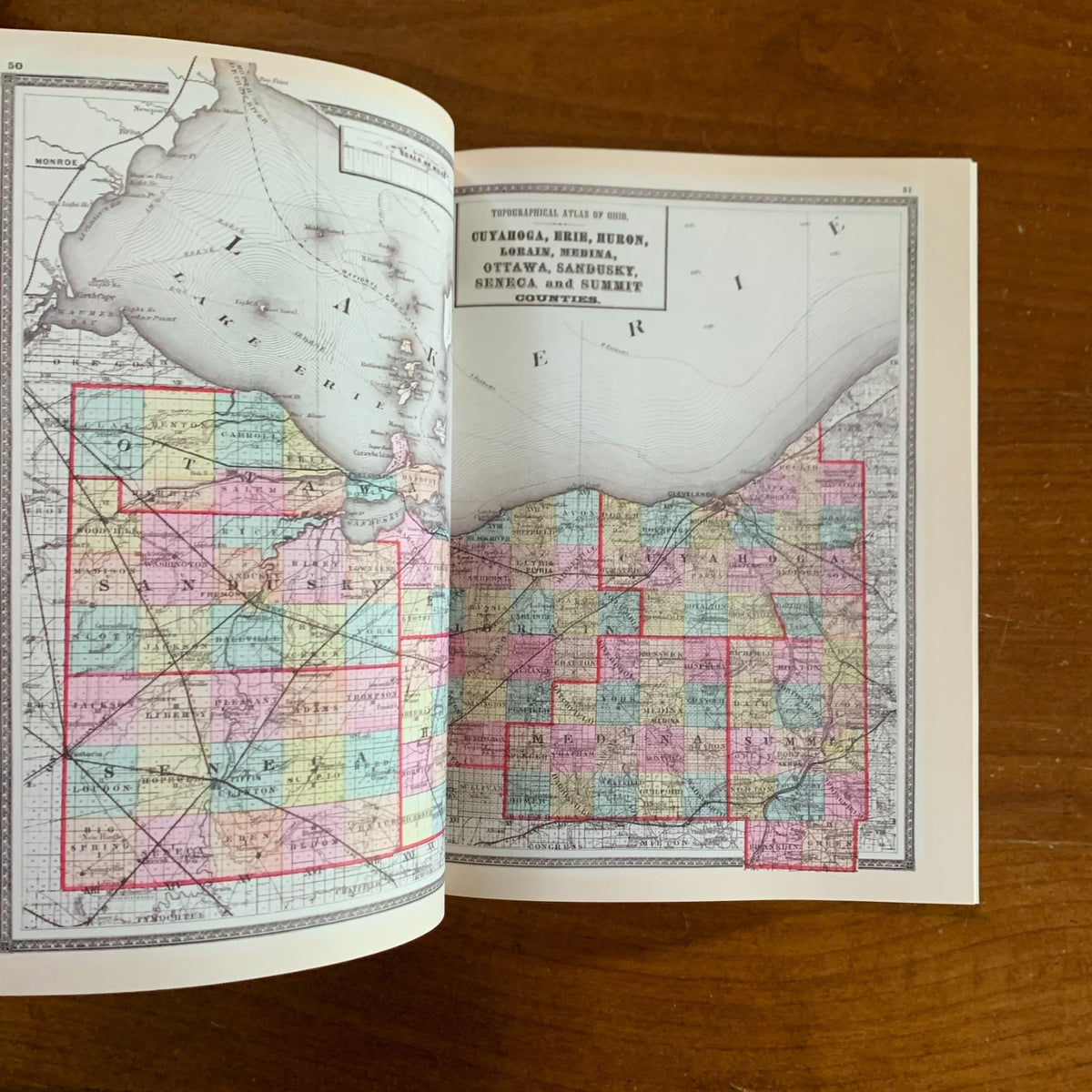 1872 New Topographical Atlas of the State of Ohio: County Maps of Ohio