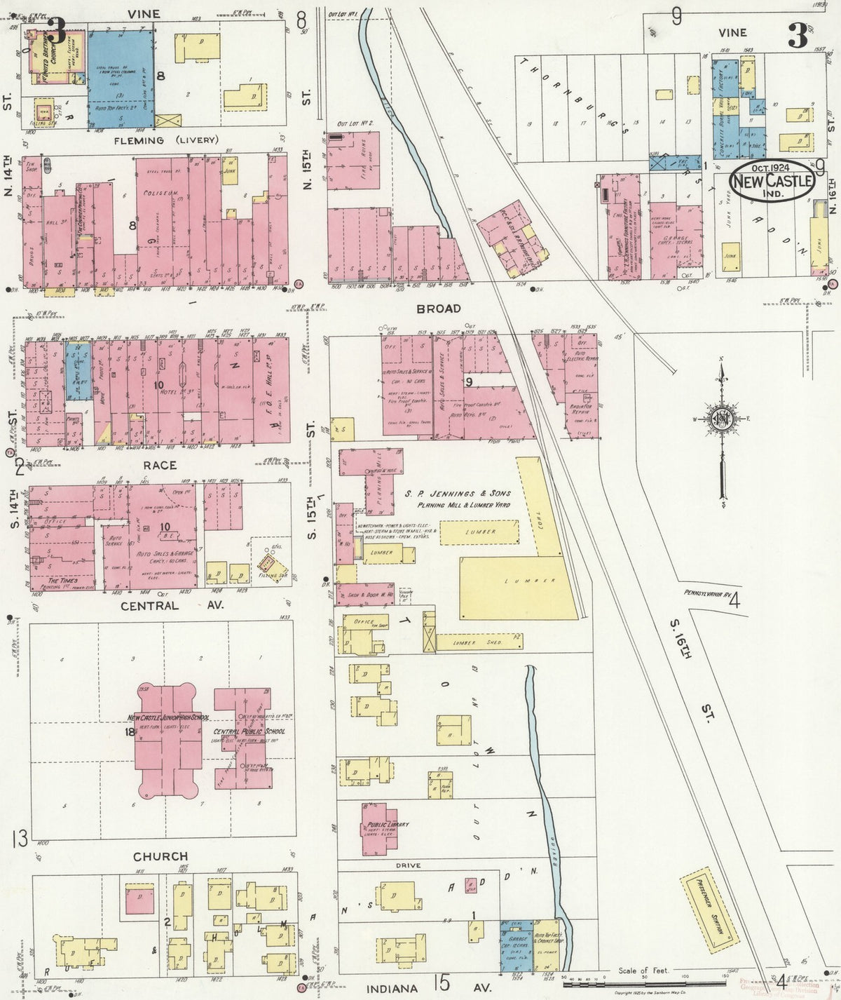1924 Fire Insurance Maps and Atlas of New Castle, Indiana
