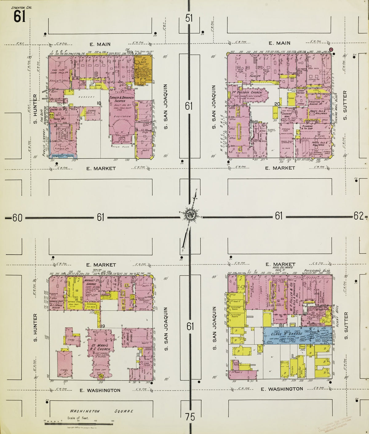 1917 Fire Insurance Maps and Atlas of Stockton, California
