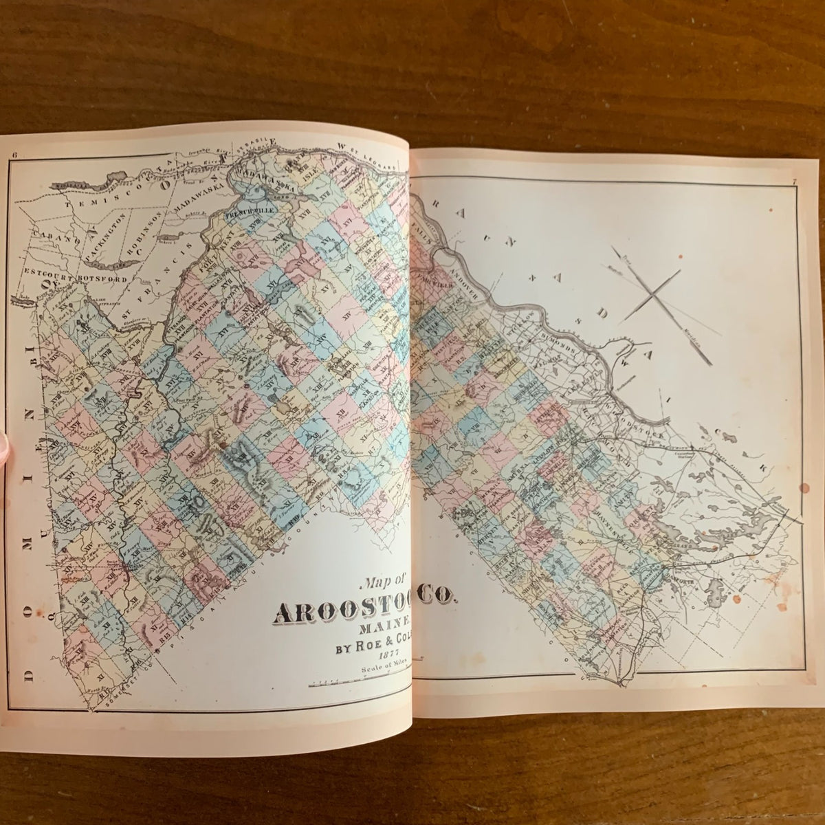 1877 Atlas Of Aroostook County Maine
