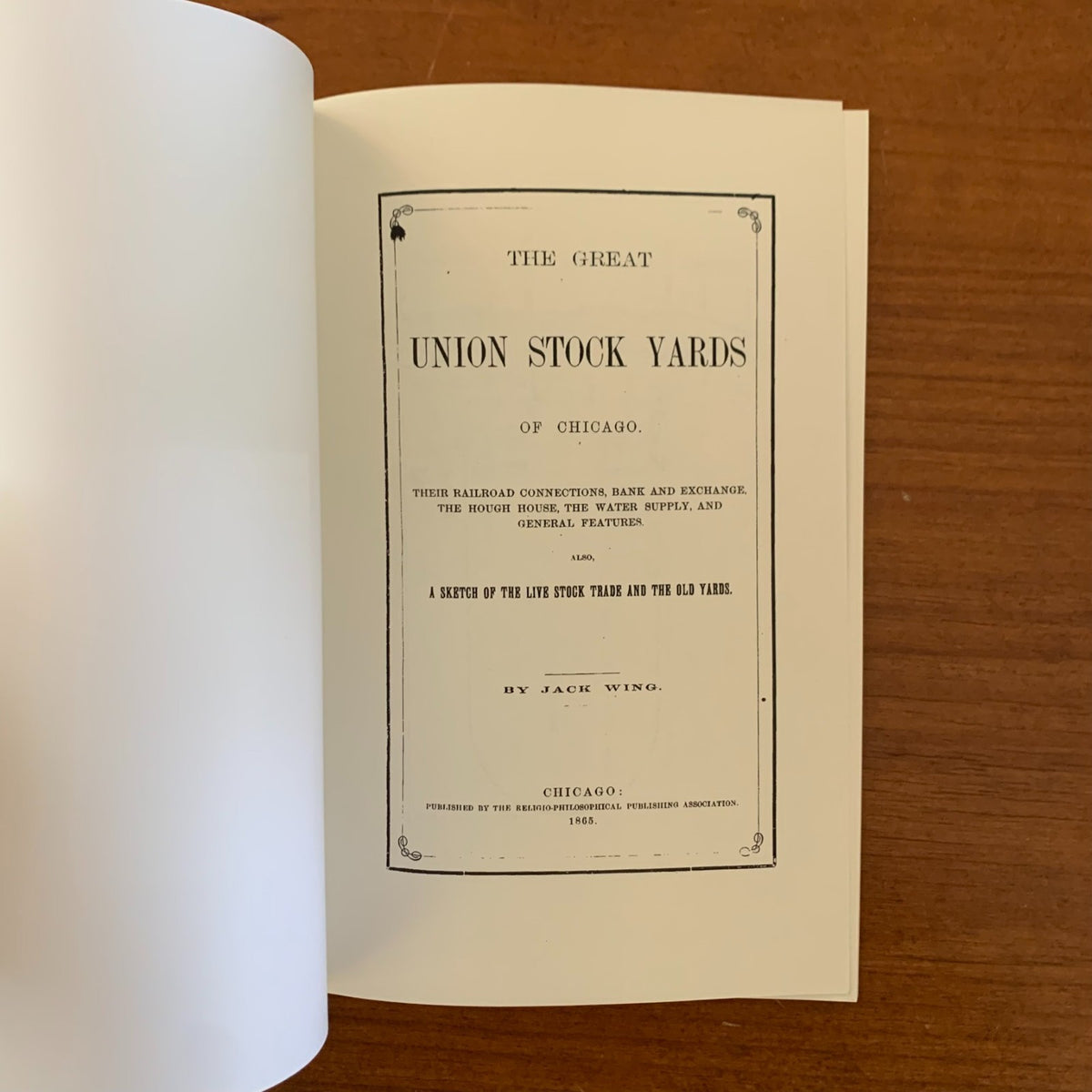 1865 The Great Union Stock Yards of Chicago