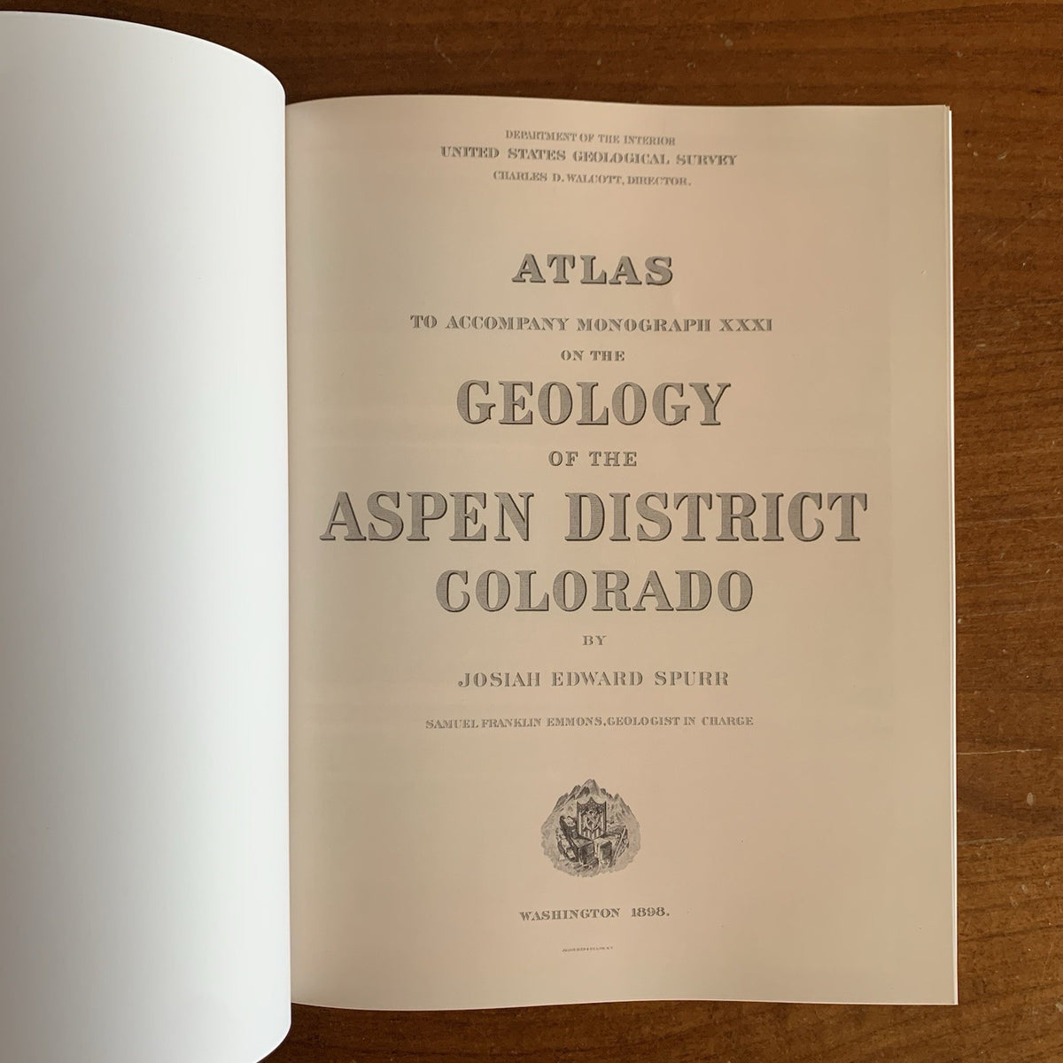 1898 Atlas of the Geology of the Aspen District, Colorado