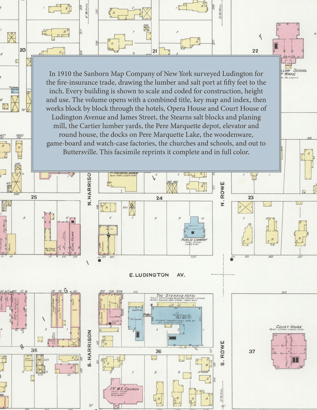 1910 Fire Insurance Maps and Atlas of Ludington, Michigan