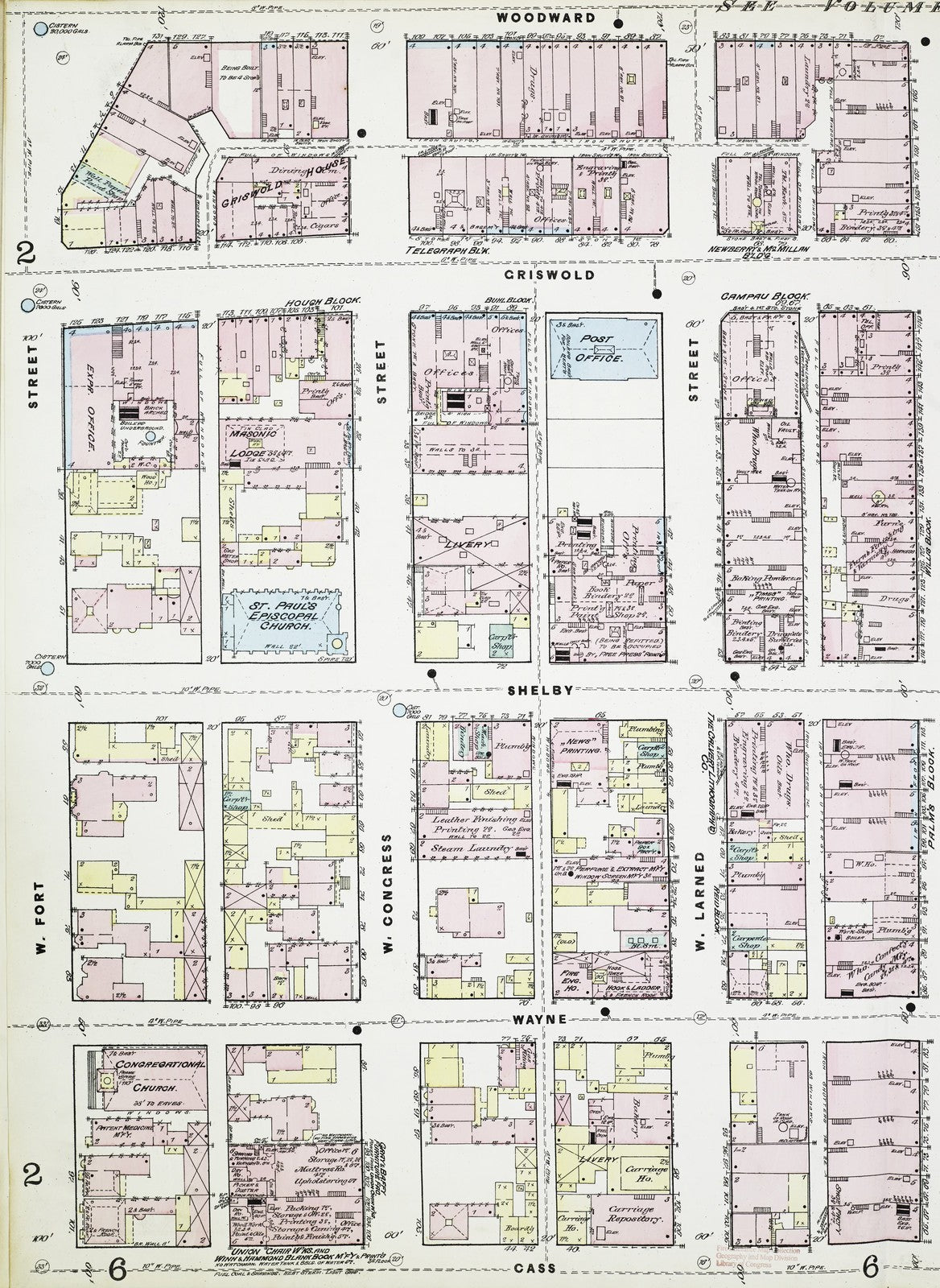1884 Fire Insurance Maps and Atlas of Detroit, Michigan, Volume 1