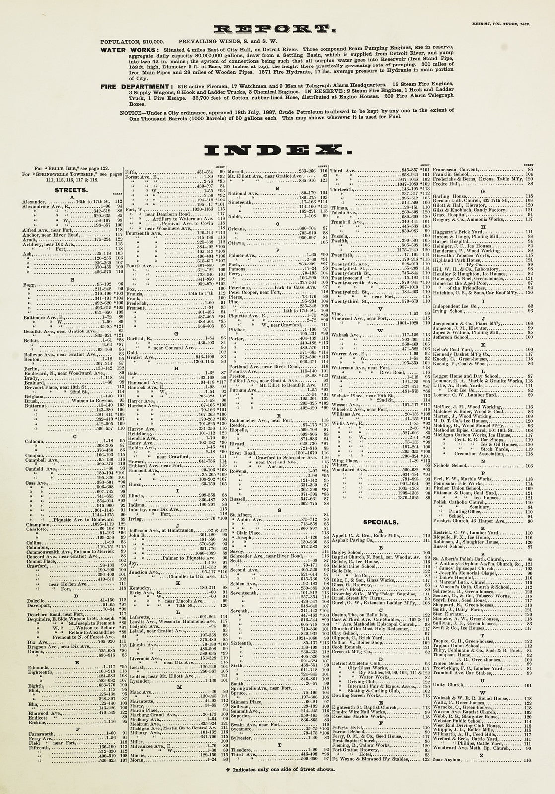1889 Fire Insurance Maps and Atlas of Detroit, Michigan, Volume 3