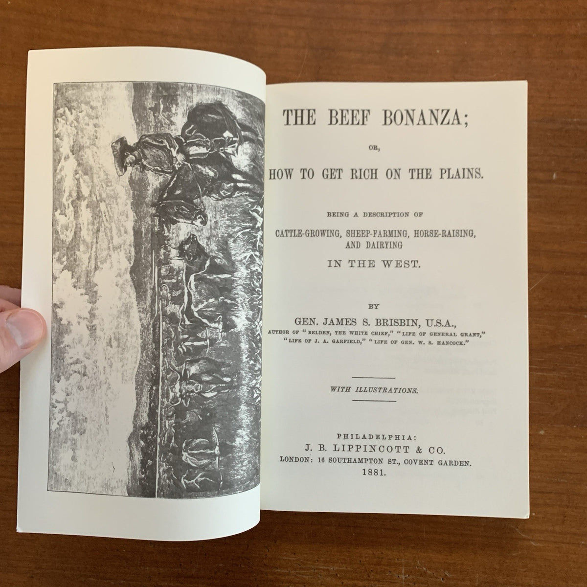 1881 The Beef Bonanza or How to Get Rich on the Plains James Brisbin