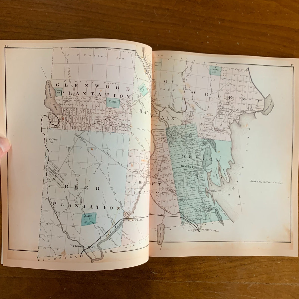 1877 Atlas Of Aroostook County Maine