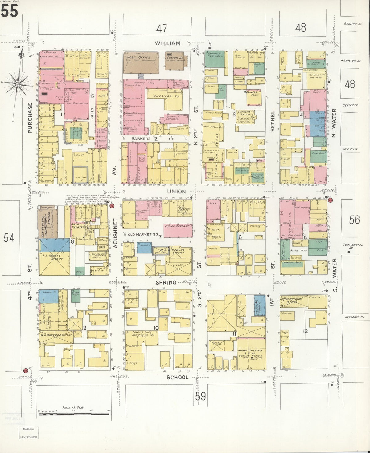 1906 Fire Insurance Maps and Atlas of New Bedford, Massachusetts