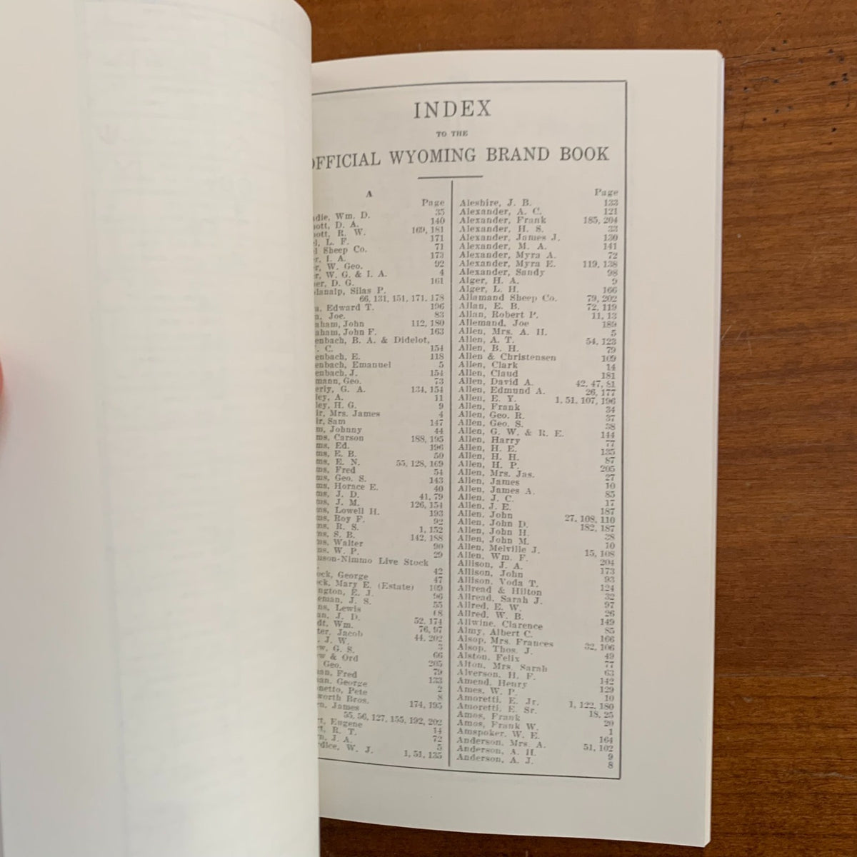 1912 Official Brand Book of the State of Wyoming