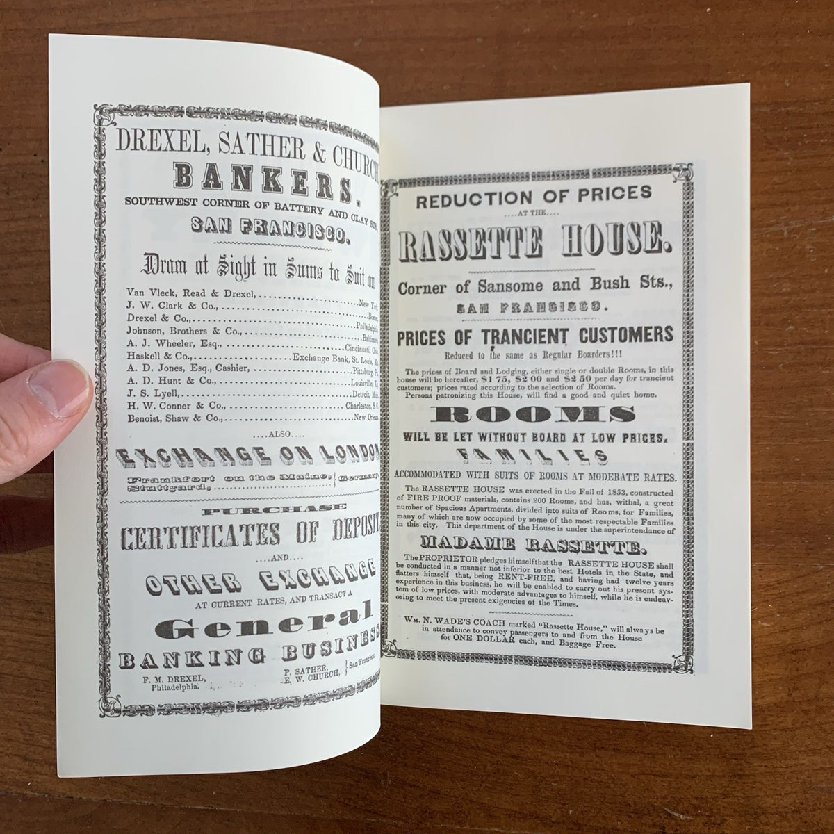 1856 Miners & Business Men’s Directory for Tuolumne California