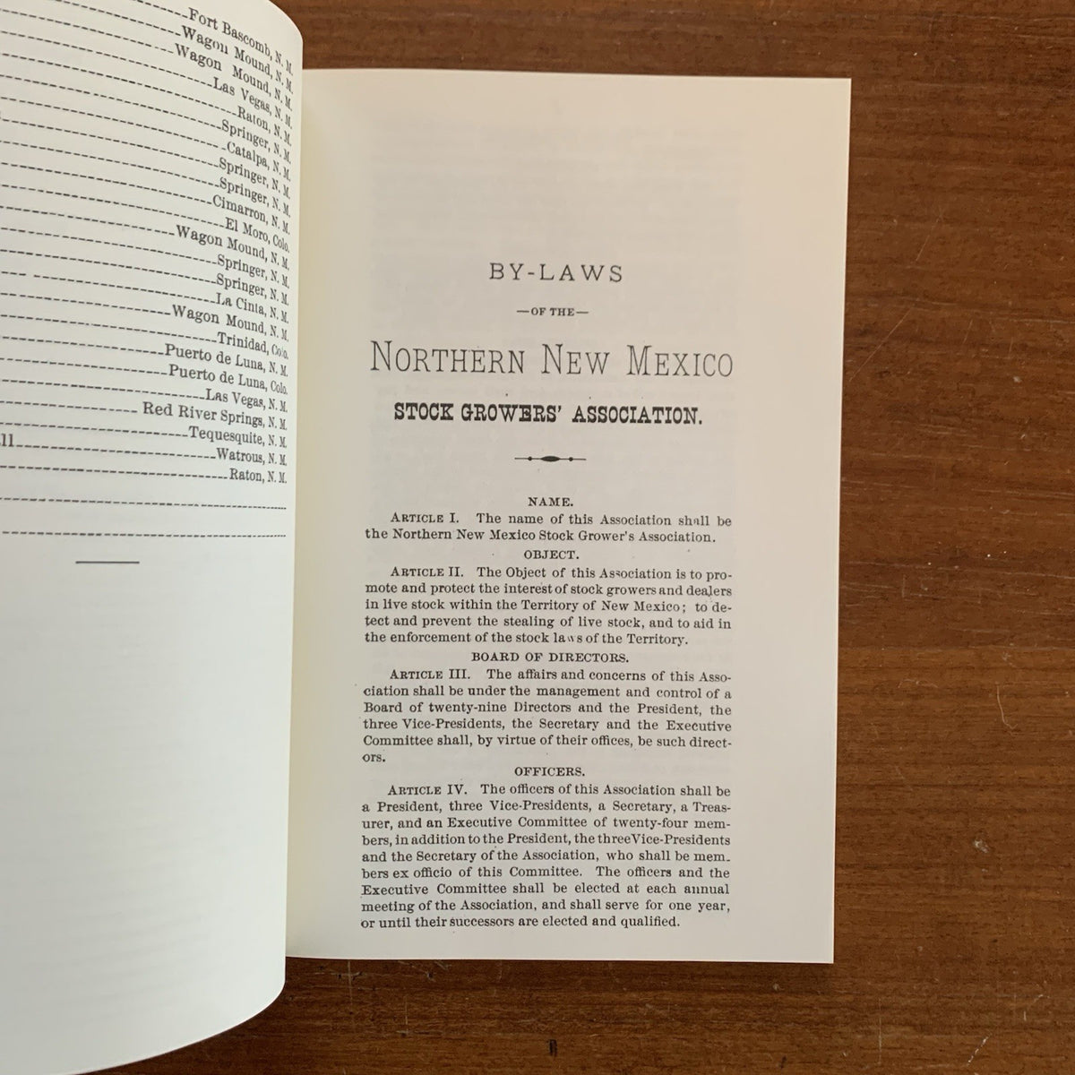 1884 Brand Book of the Northern New Mexico Stock Growers' Association