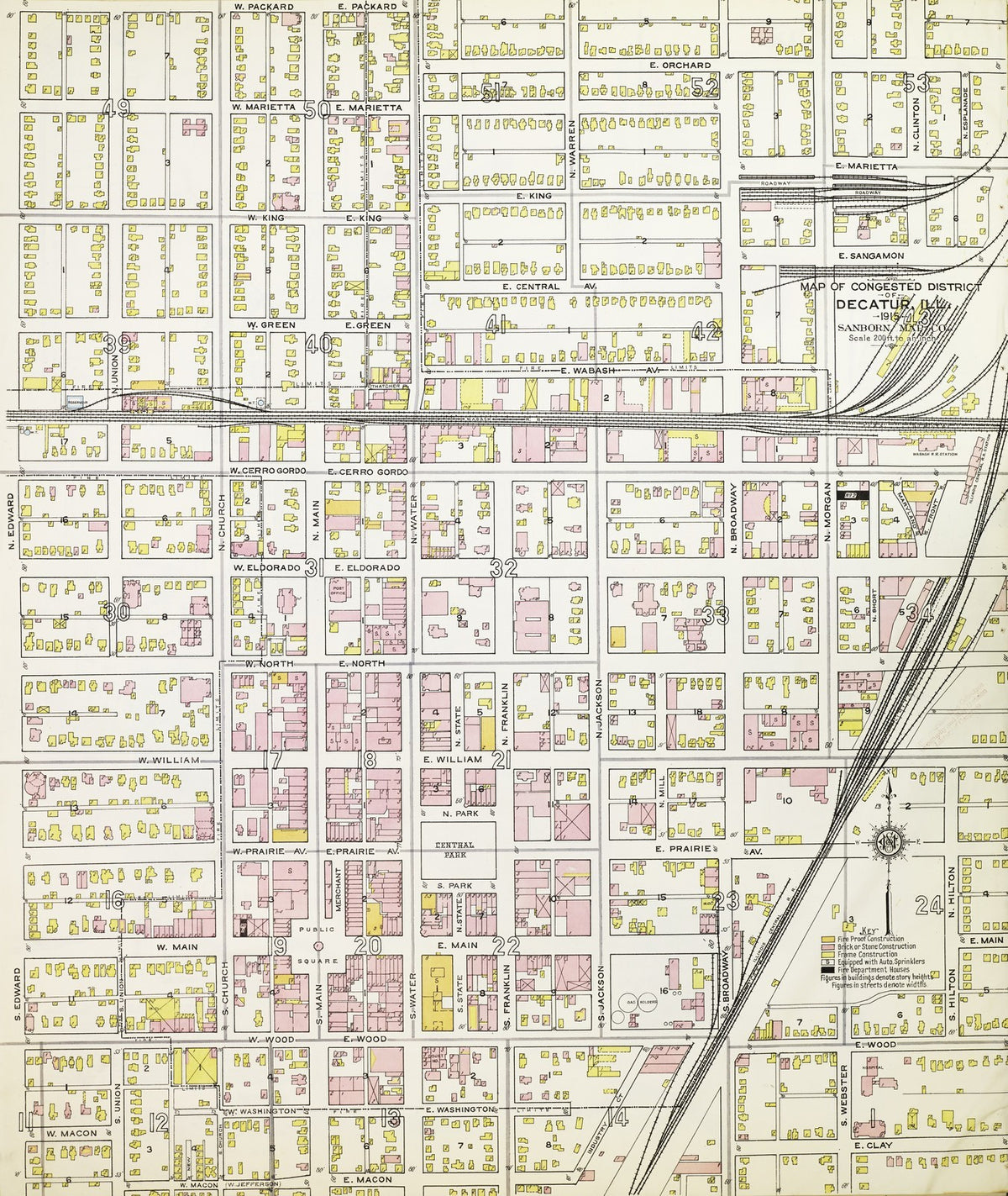 1915 Fire Insurance Maps and Atlas of Decatur, Illinois