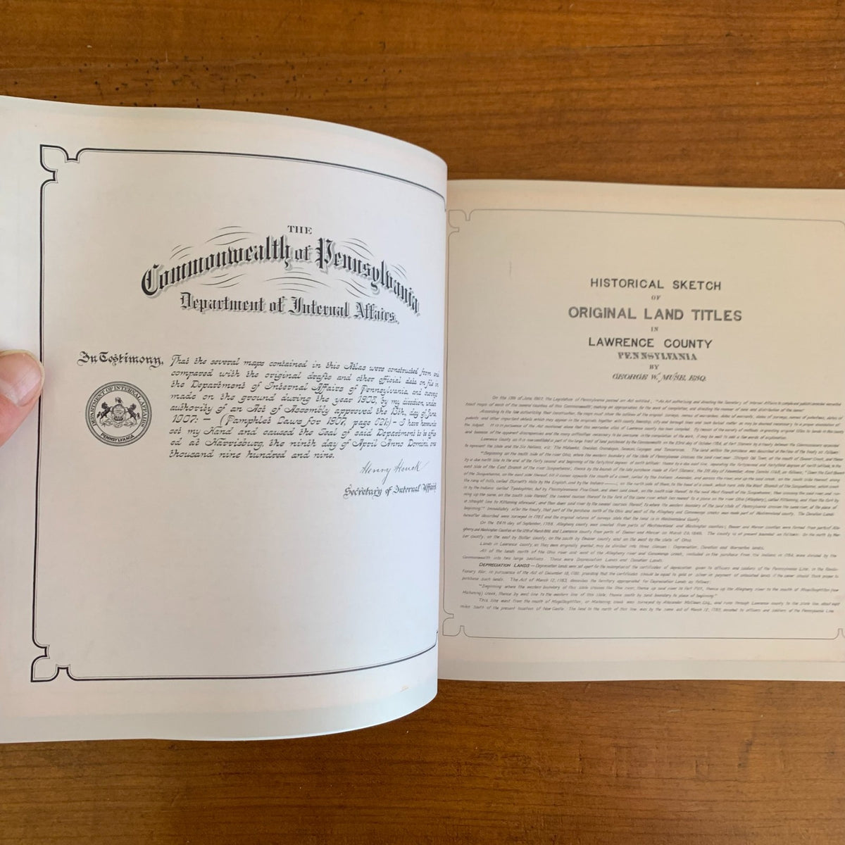 1909 Warrantee Atlas of Lawrence County, Pennsylvania