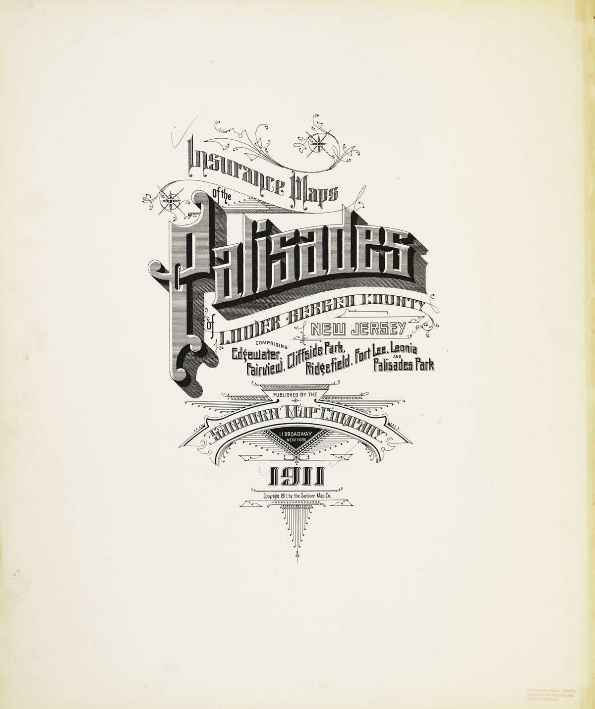 1911 Fire Insurance Maps and Atlas of the Palisades, New Jersey