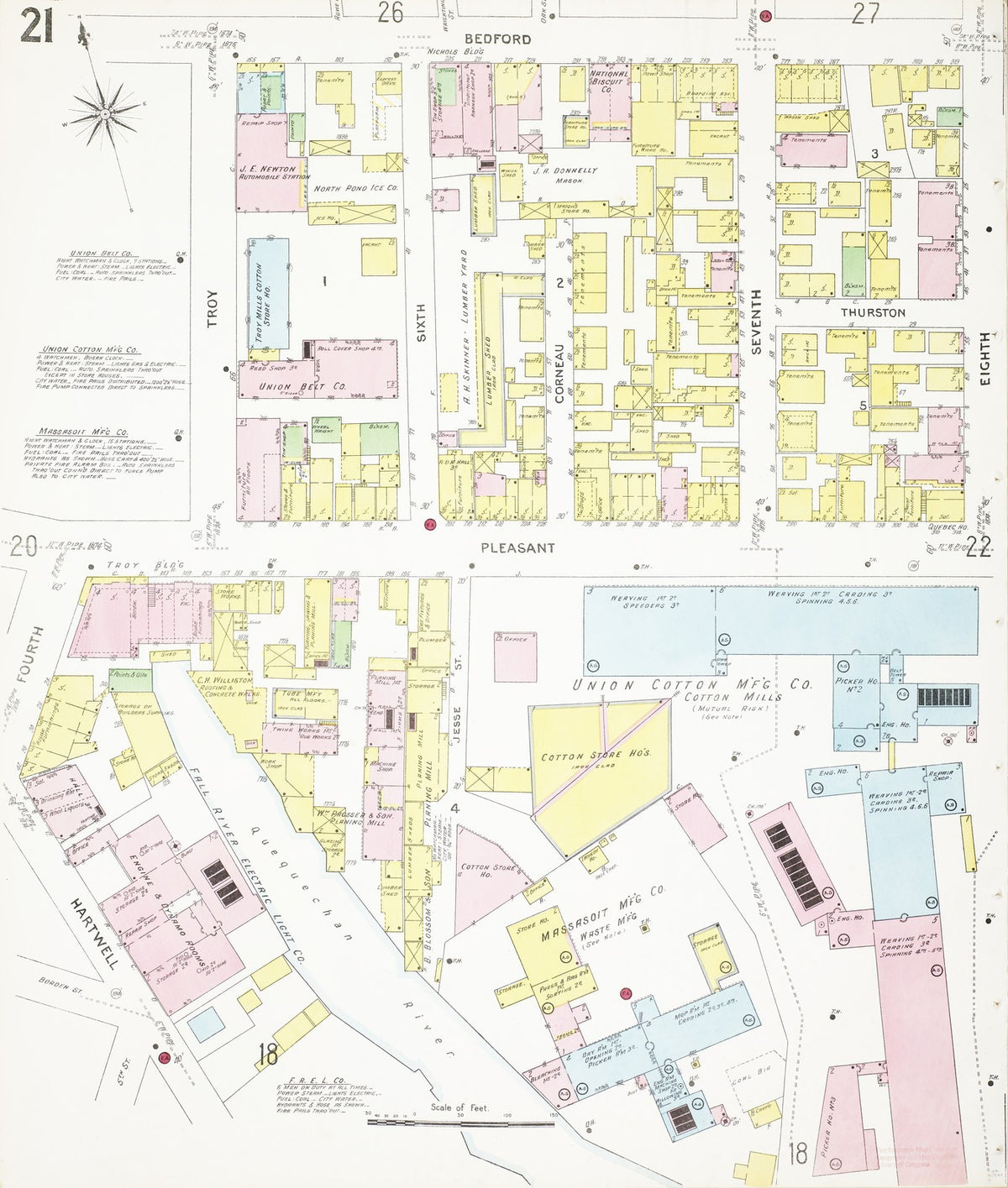 1905 Fire Insurance Maps and Atlas of Fall River, Massachusetts