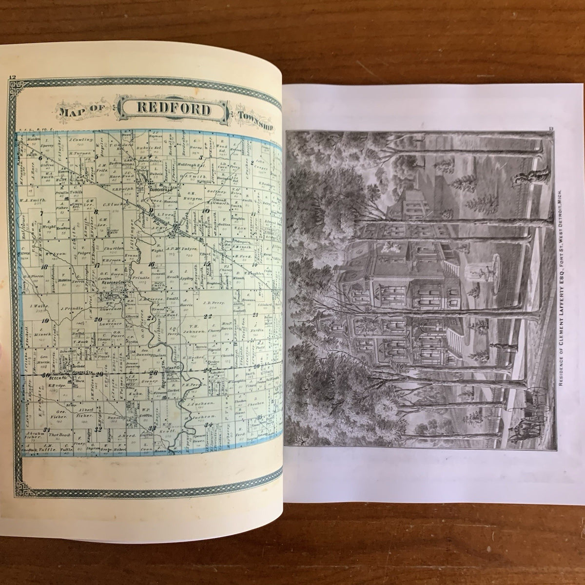 1876 Illustrated Historical Atlas of the County of Wayne, Michigan