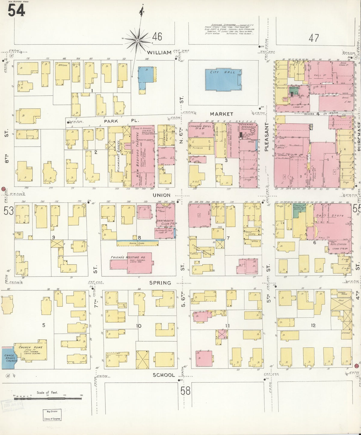 1906 Fire Insurance Maps and Atlas of New Bedford, Massachusetts