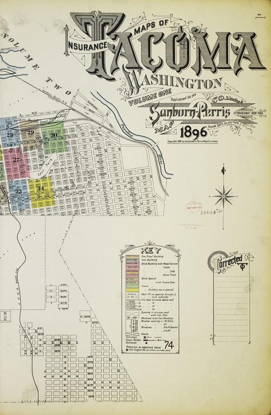 1896 Fire Insurance Maps and Atlas of Tacoma, Washington, Volume 1