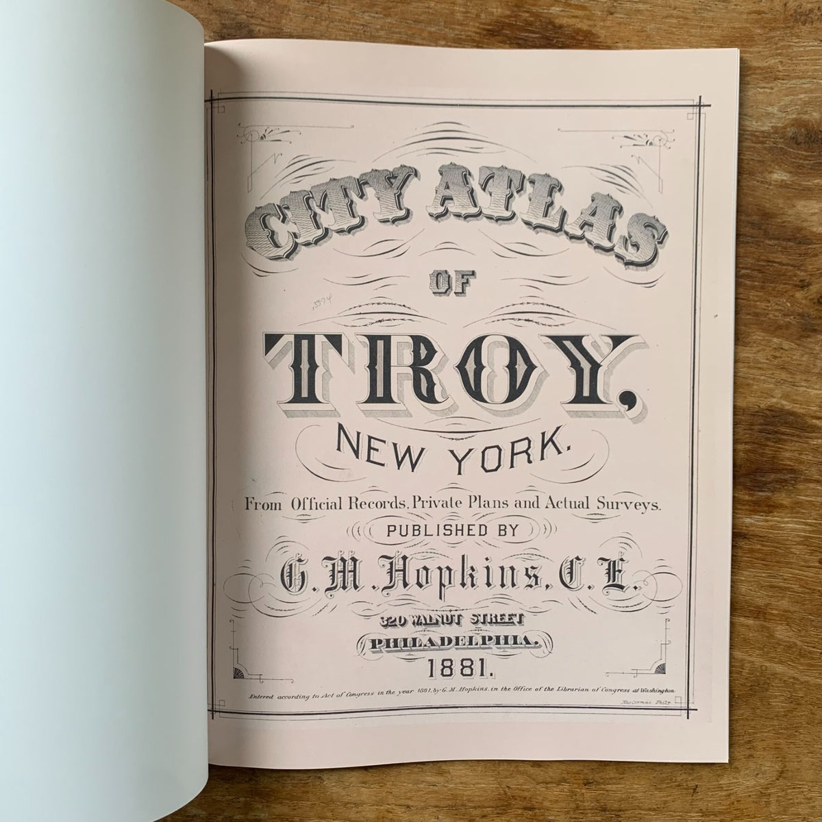 1881 City Atlas of Troy, New York