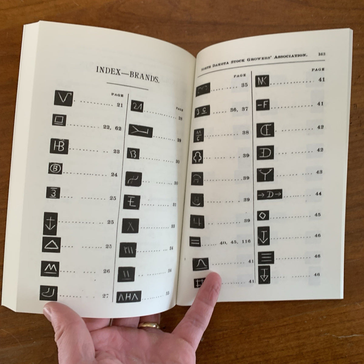 1892 Brand Book of the North Dakota Stockgrowers’ Association
