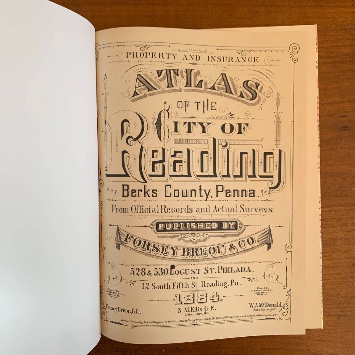 1884 Property and Insurance Atlas and Maps of the City of Reading, Pennsylvania