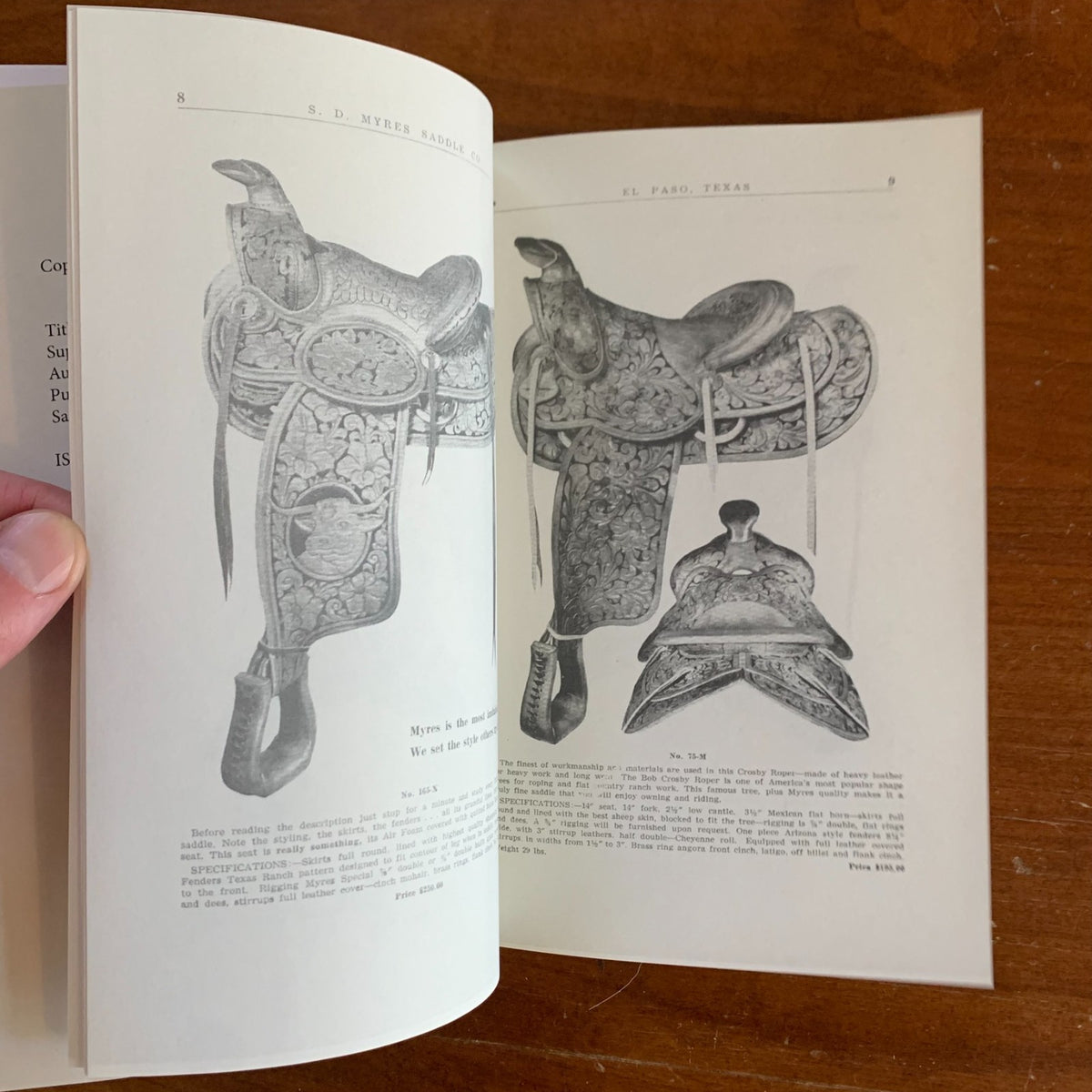 S. D. Myres Saddle Company Catalog: Riders Supplies (1947)