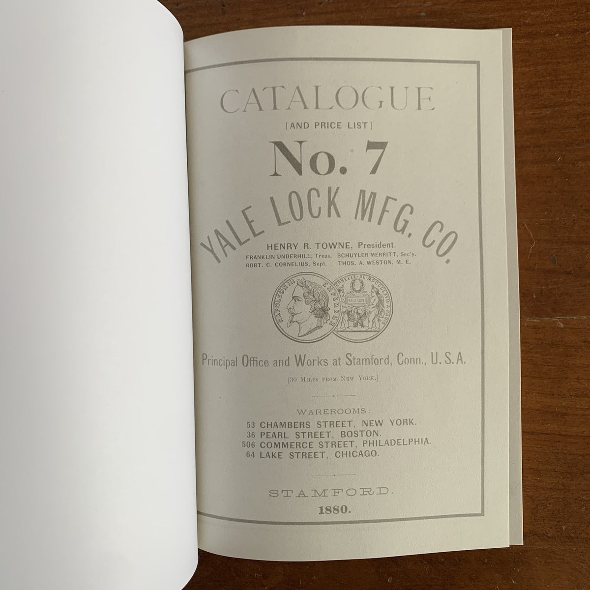 1880 Yale Lock Mfg. Company Catalog No. 7