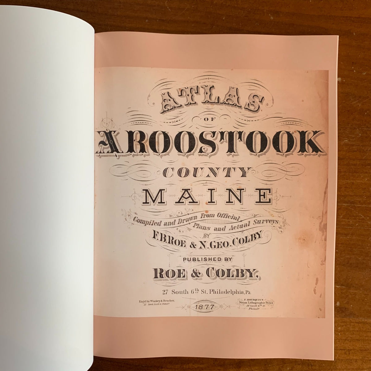 1877 Atlas Of Aroostook County Maine