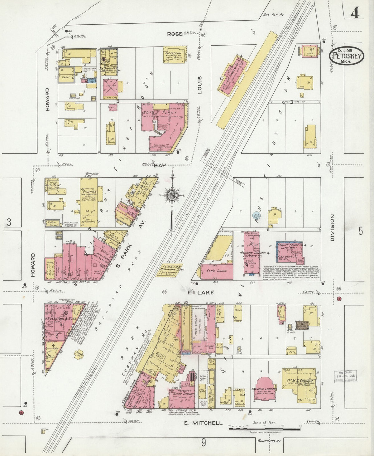 1919 Fire Insurance Maps and Atlas of Petoskey, Michigan