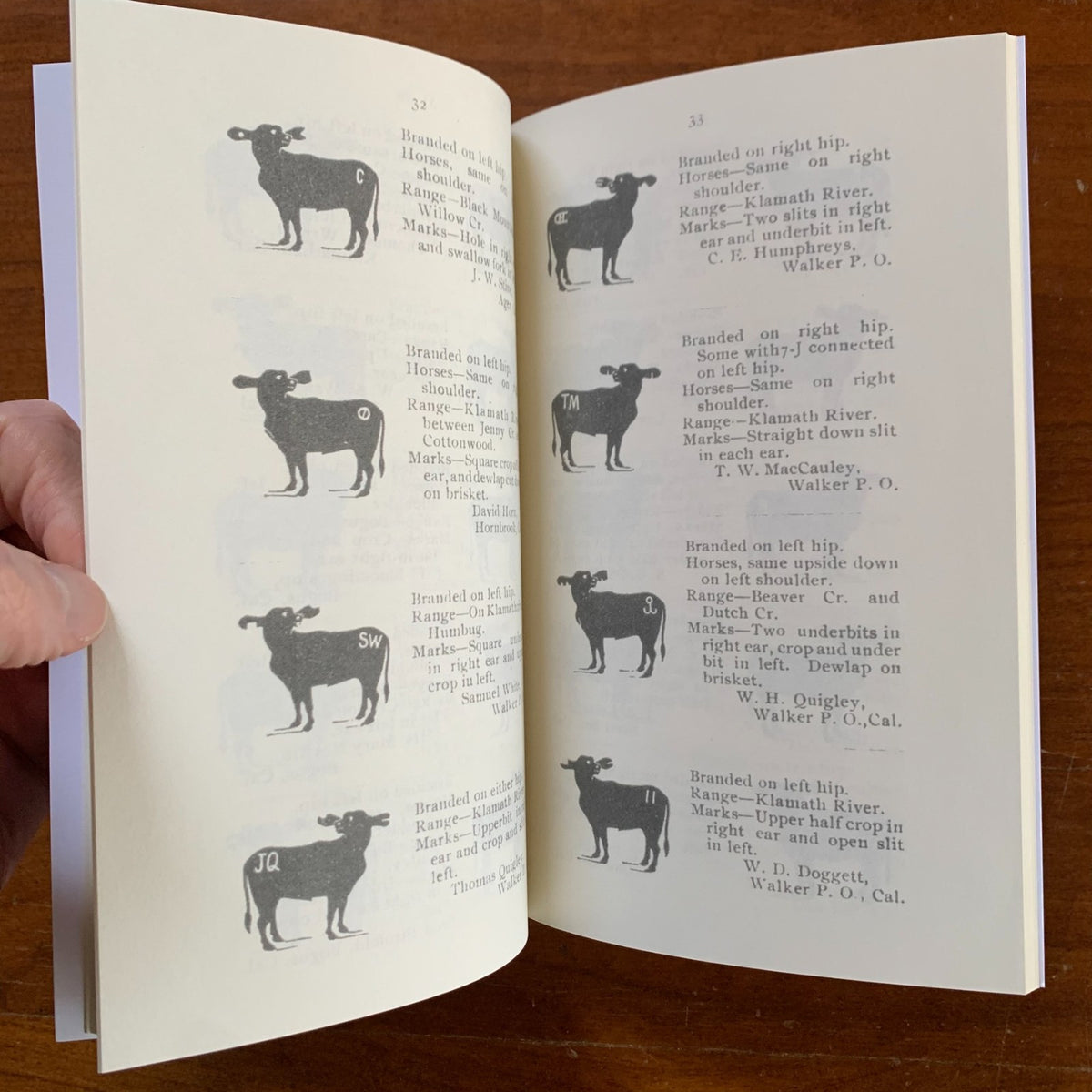 1901 Stockman's Guide (Brand Book), Siskiyou County California