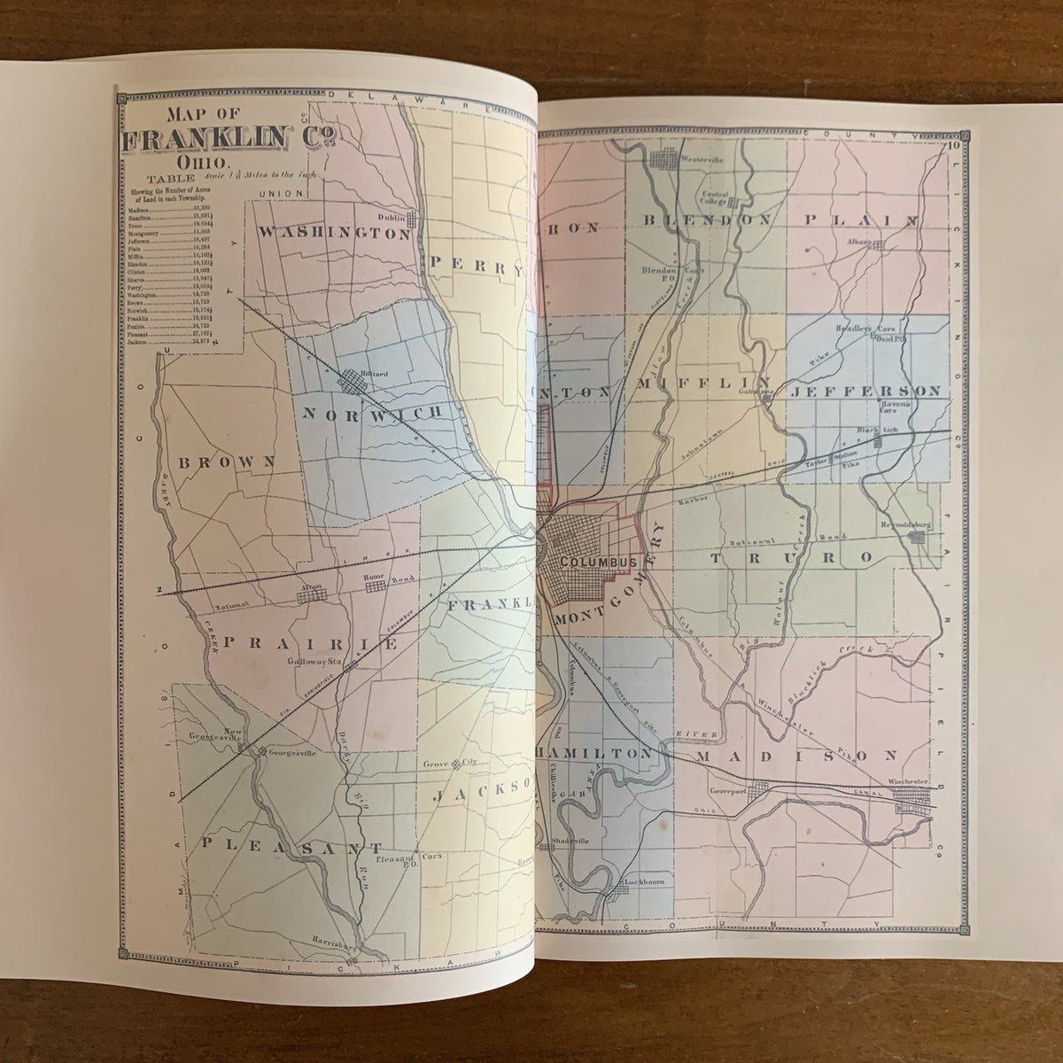 1872 Atlas of Franklin County and the City of Columbus, Ohio