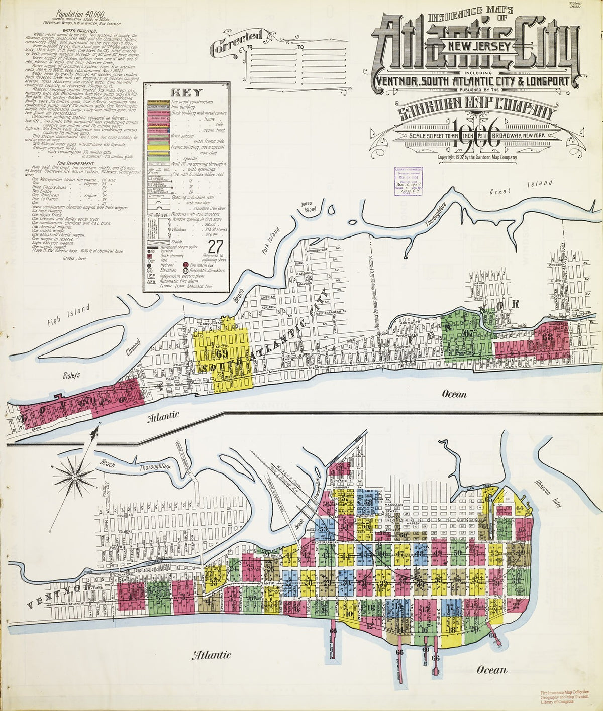 1906 Fire Insurance Maps and Atlas of Atlantic City, New Jersey