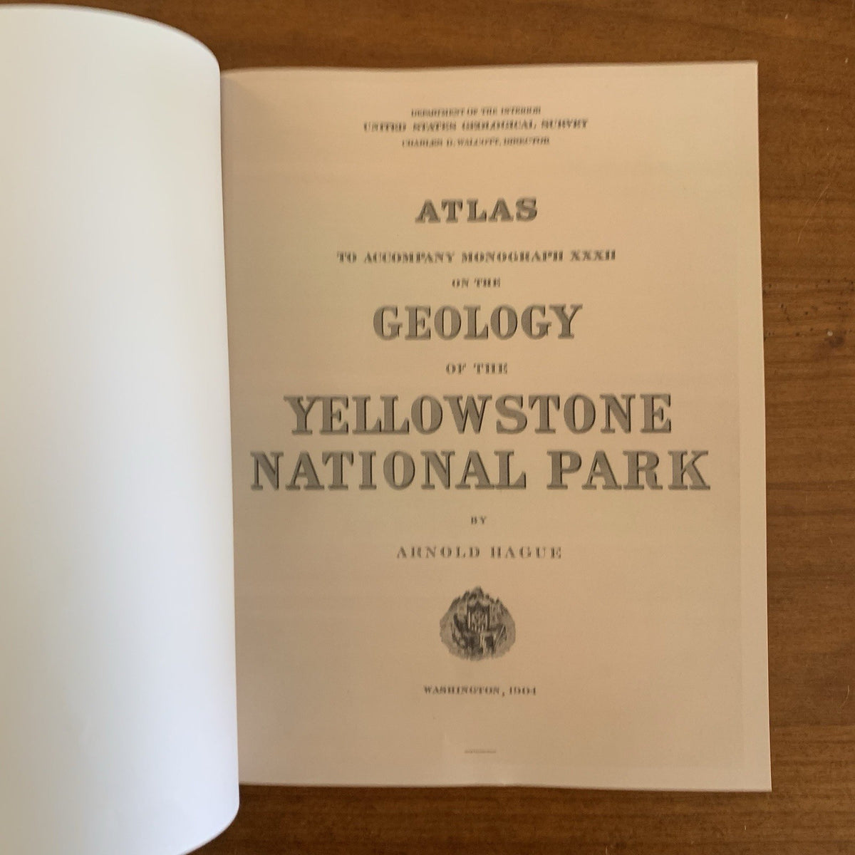 1904 Atlas to The Geology Of The Yellowstone National Park