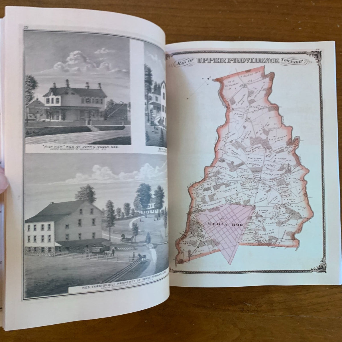 1875 Combination Atlas Map of Delaware County, Pennsylvania