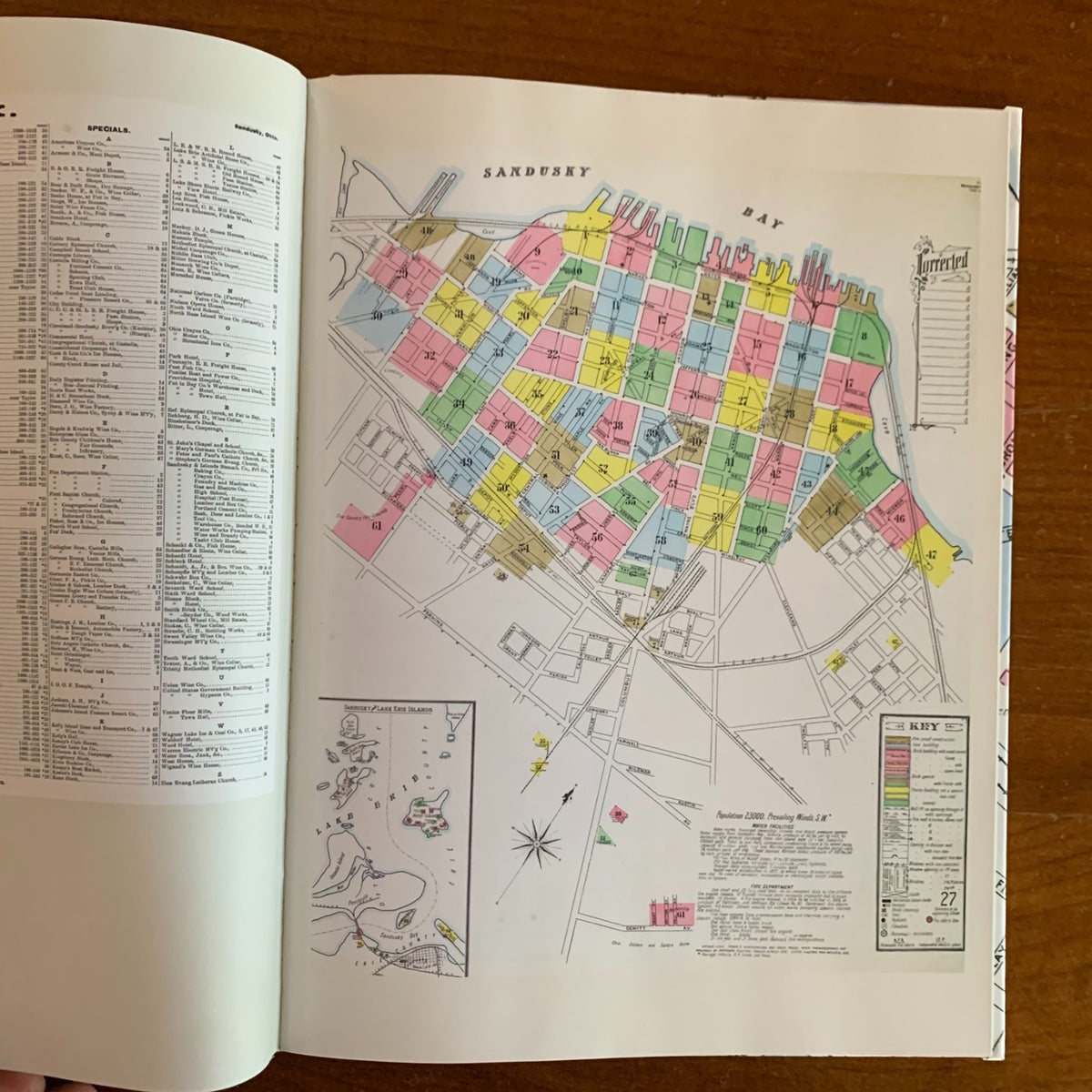 1905 Sandusky, Ohio Sanborn Fire Insurance Maps and Atlas