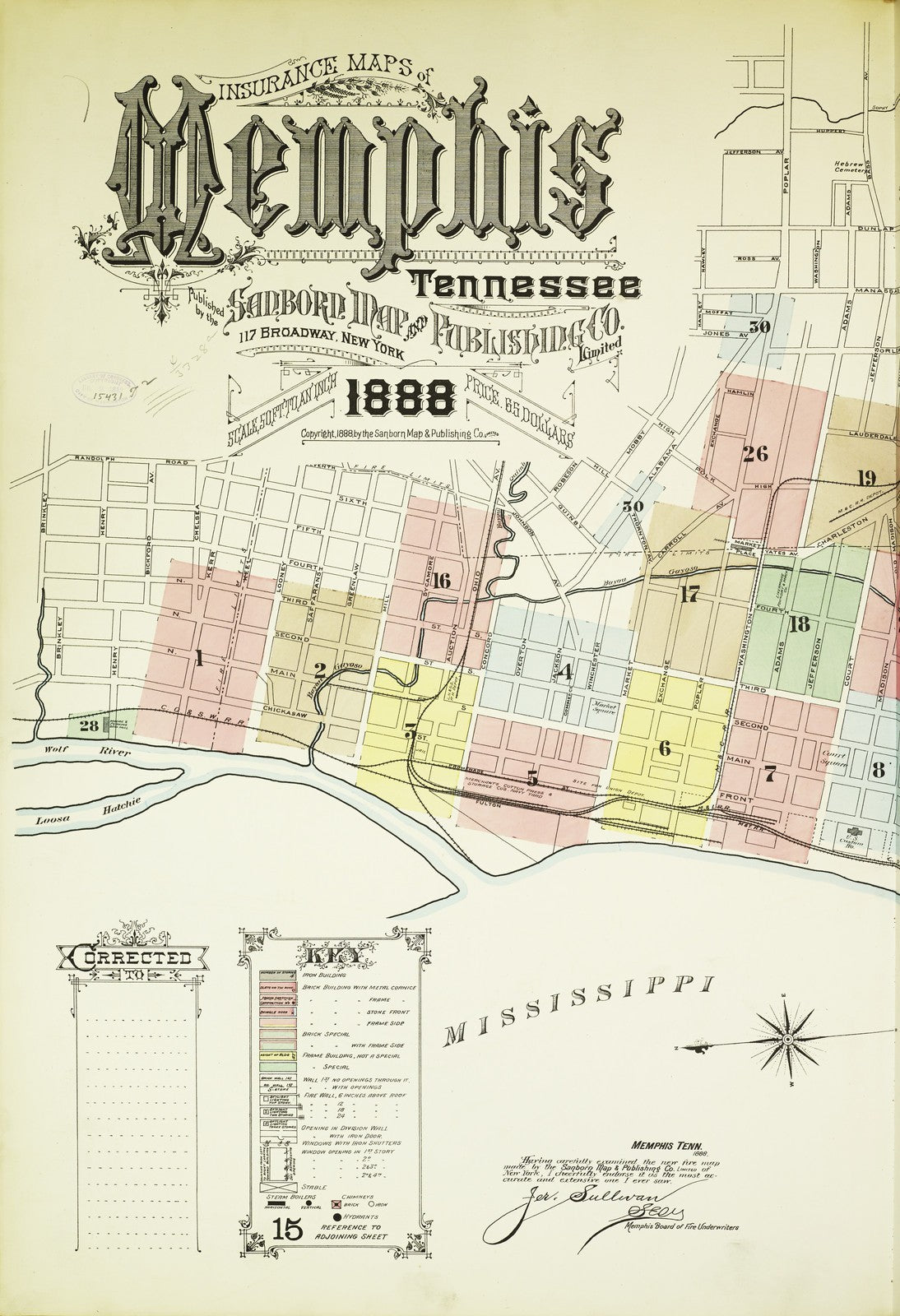 1888 Fire Insurance Maps and Atlas of Memphis, Tennessee