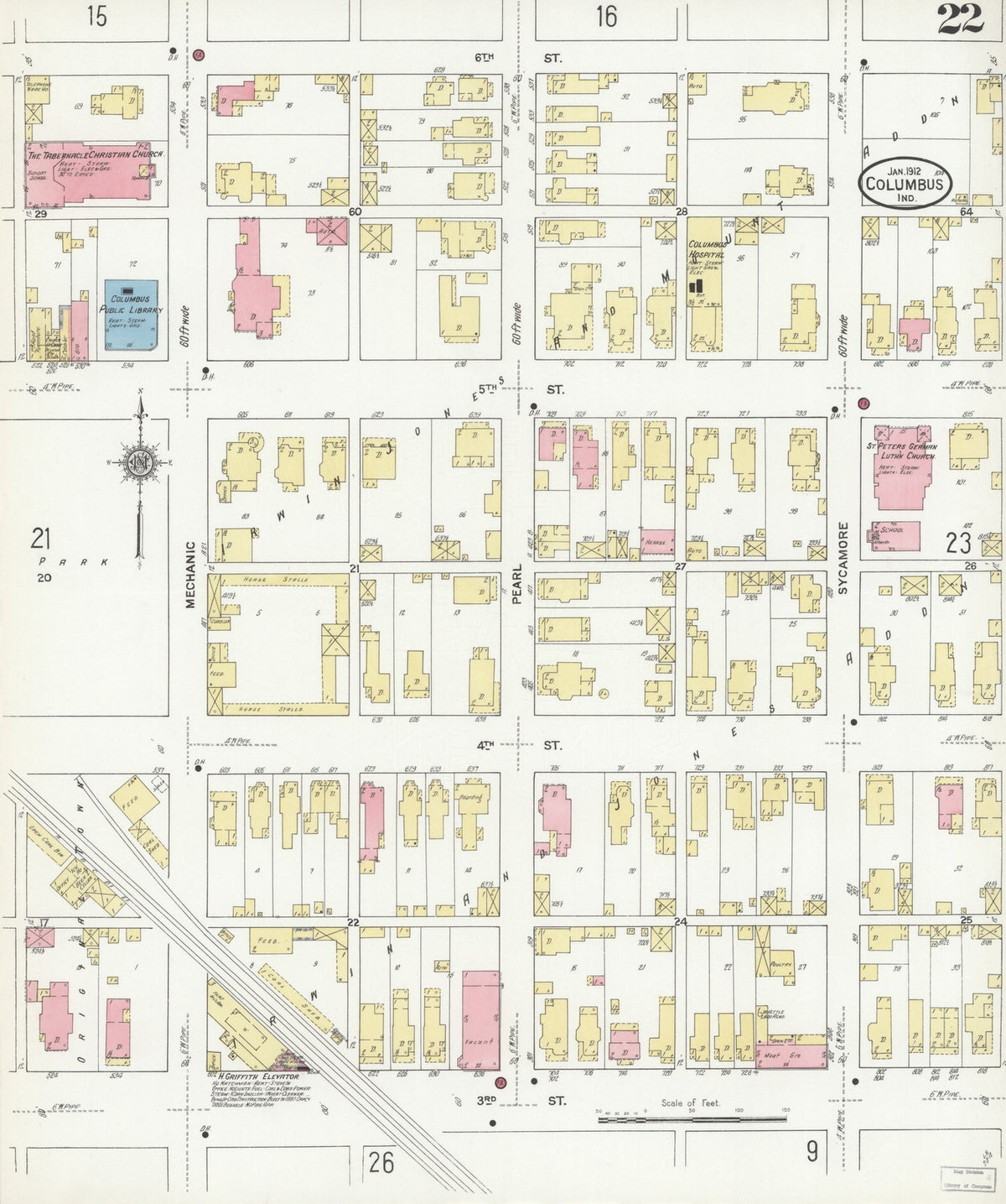 1912 Fire Insurance Maps and Atlas of Columbus, Indiana