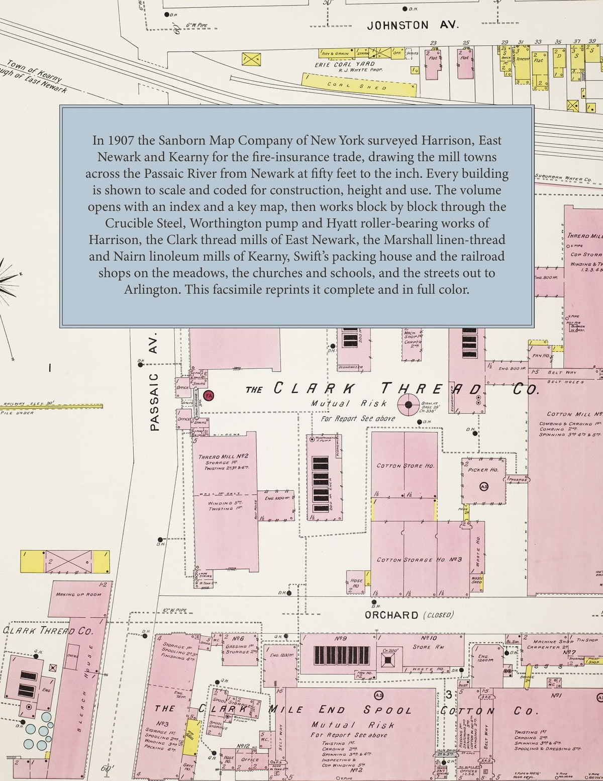 1907 Fire Insurance Maps and Atlas of Harrison, East Newark & Kearny, New Jersey