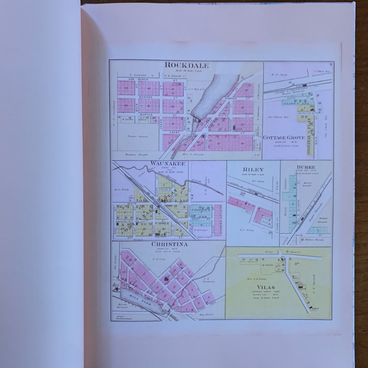 1890 Atlas and Plat Book of Dane County, Wisconsin
