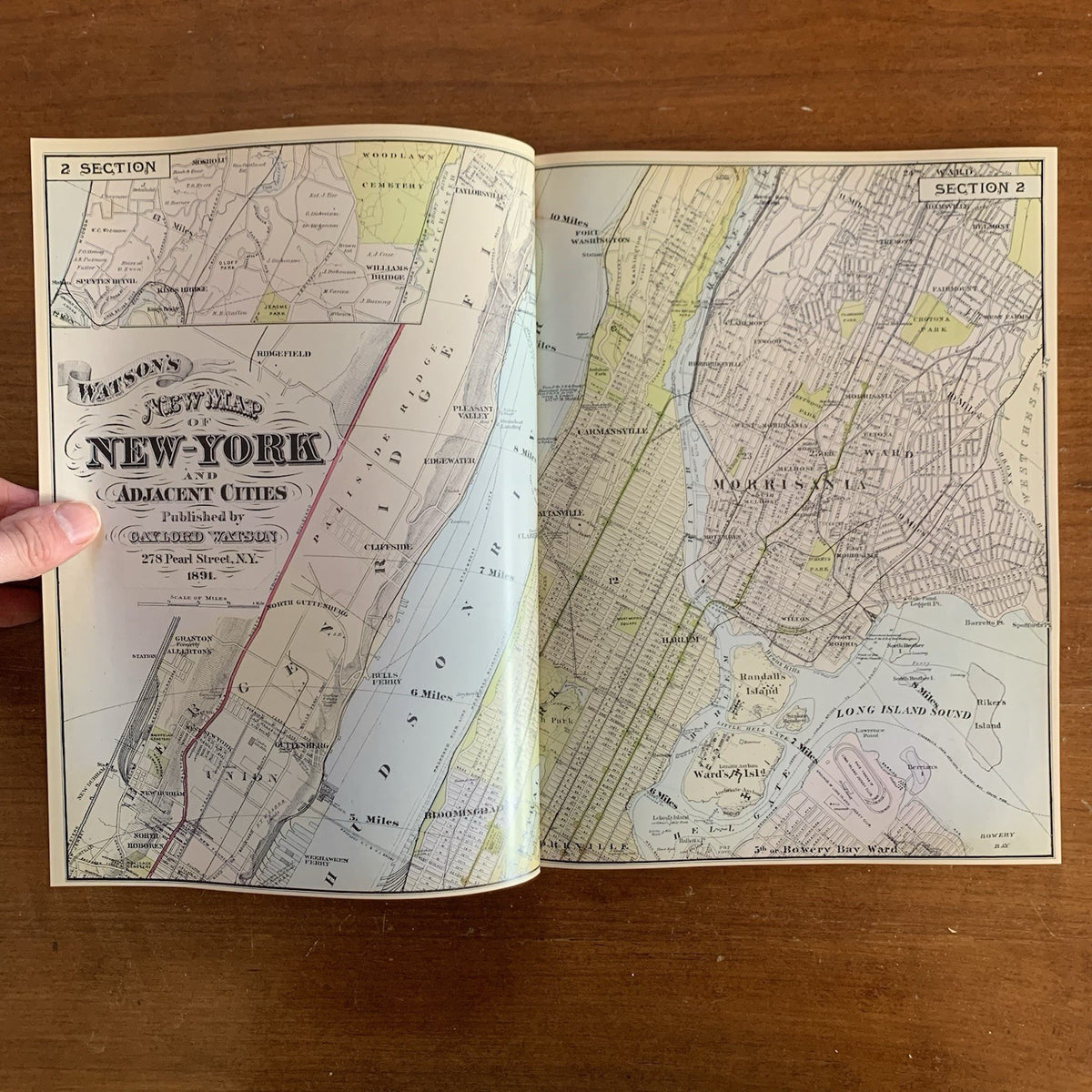 1891 Atlas of the Hudson River Valley New York City to Troy