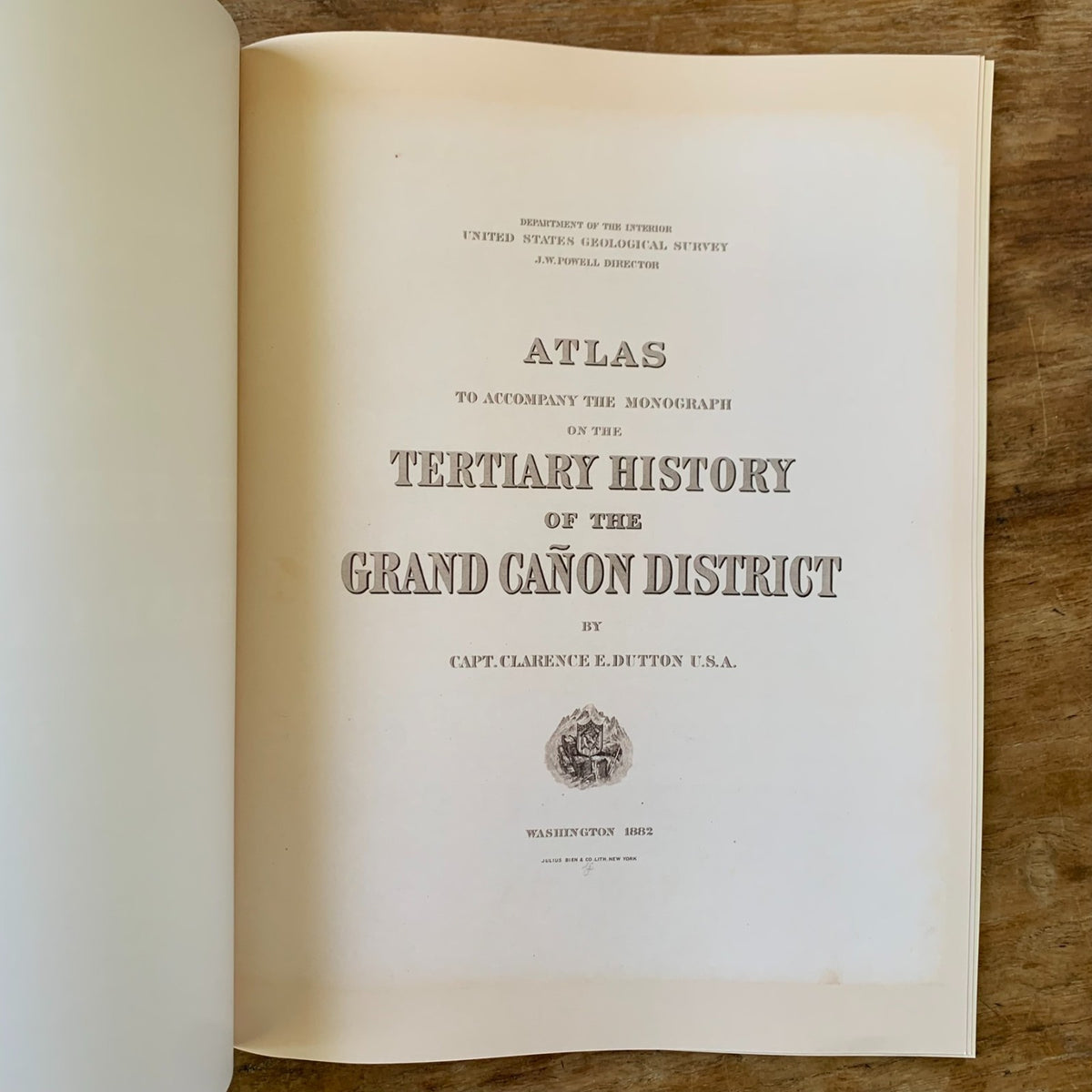 1882 Atlas To Accompany The Monograph On Tertiary History Of The Grand Canyon
