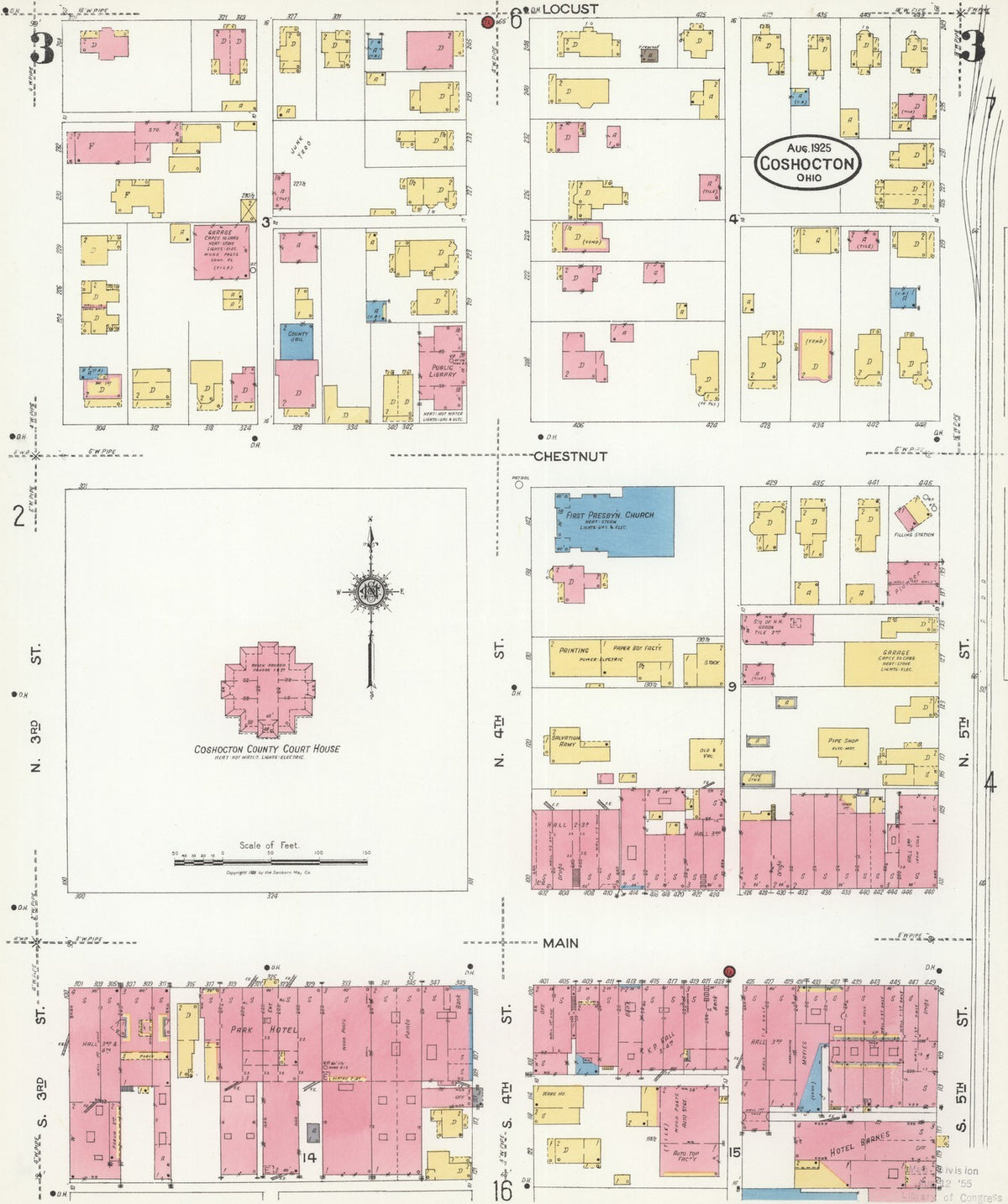 1925 Fire Insurance Maps and Atlas of Coshocton and Roscoe, Ohio
