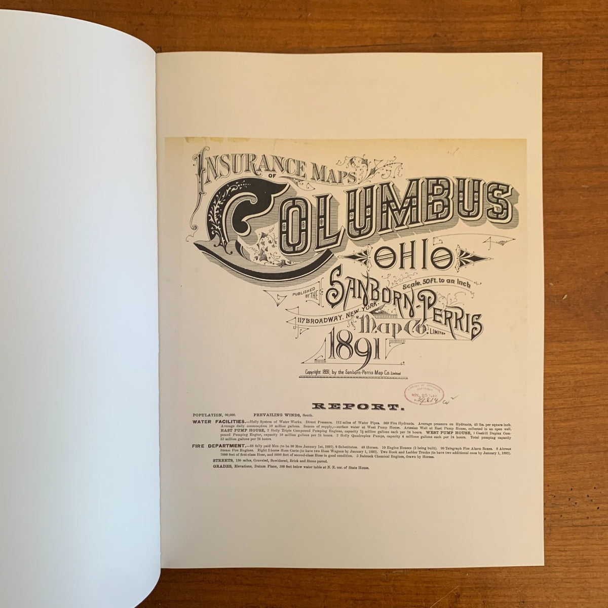 1891 Columbus, Ohio Fire Insurance Maps and Atlas