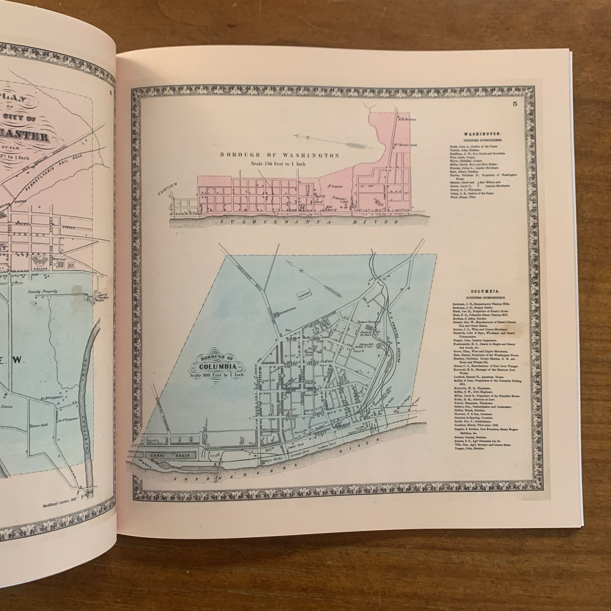 1864 Bridgens' Atlas of Lancaster Pennsylvania