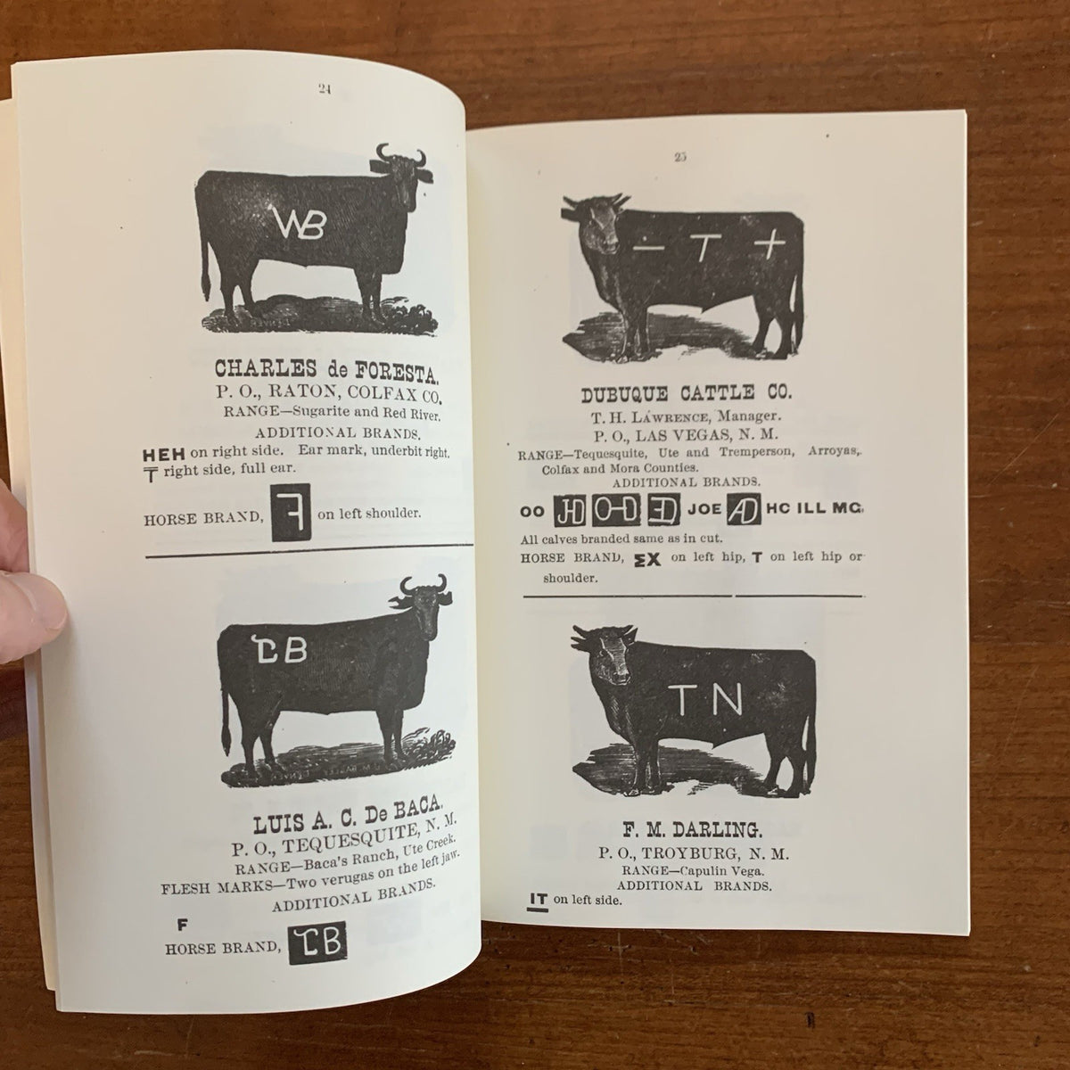 1884 Brand Book of the Northern New Mexico Stock Growers' Association