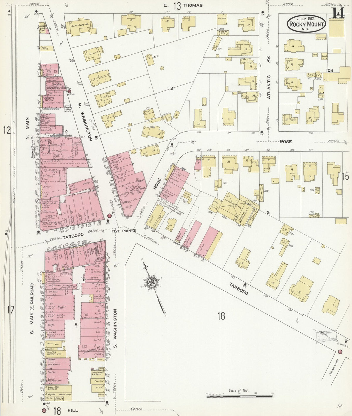 1912 Fire Insurance Maps and Atlas of Rocky Mount, North Carolina