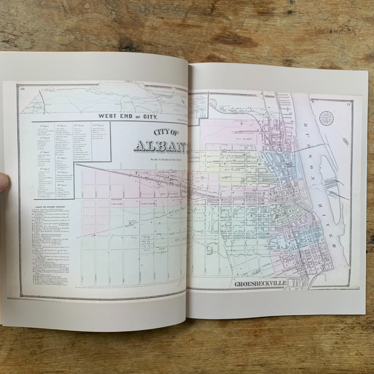 1866 New Topographical Atlas of Albany and Schenectady Counties, New York