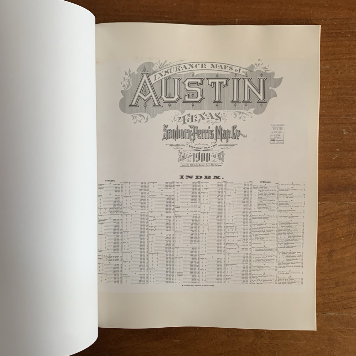 1900 Fire Insurance Atlas and Maps of Austin, Texas